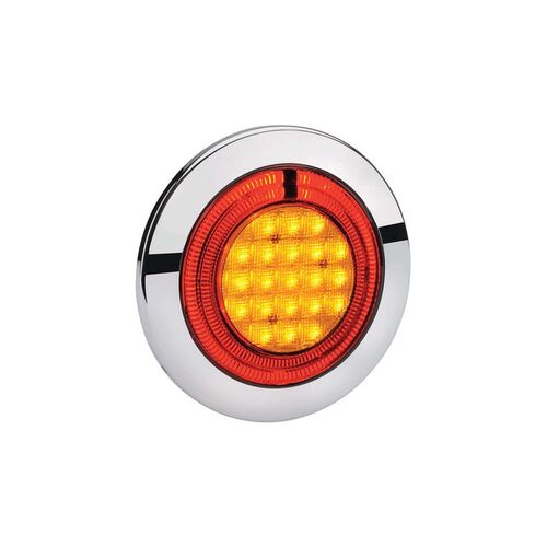 9-33 VOLT MODEL 56 LED REAR DIRECTION INDICATOR LAMP (AMBER) WITH RED LED TAIL RING - NARVA Part No. 95624