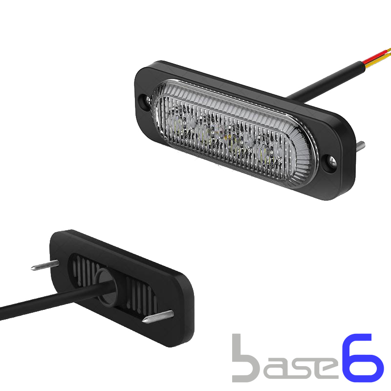 [White] Base6 4 LED 3Watt Perimeter Lights