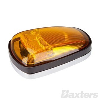 LED CAT 6 Indicator Lamp BR150 Series 10-30V Oval 150 x 88 x 32mm Amber Surface Mount