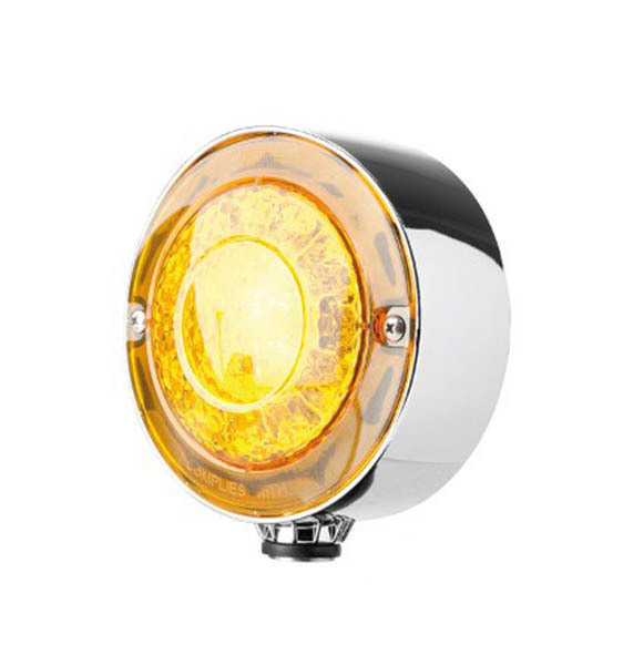 Roadvision LED Indicator Lamp Fender 170 Series 10-30V 15+15 LED Round 137 x 179mm Amber Lens Single Bolt Mount ADR