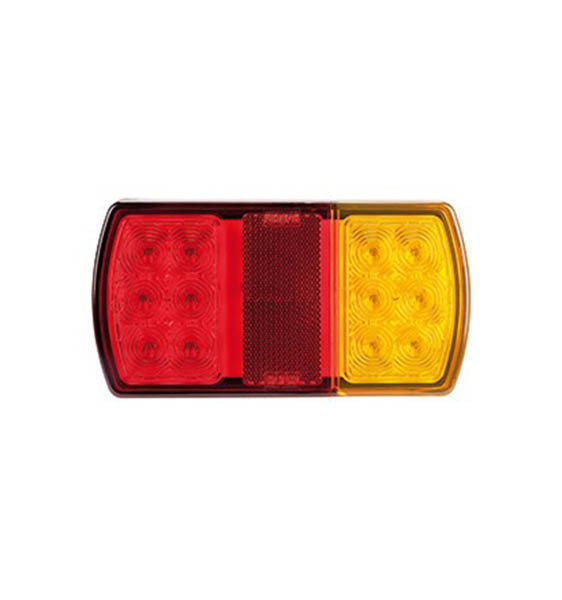 Roadvision LED Rear Combination Lamp 12V Stop/Tail/Ind/Ref Surface Mount 150 X 80mm Twin Pack