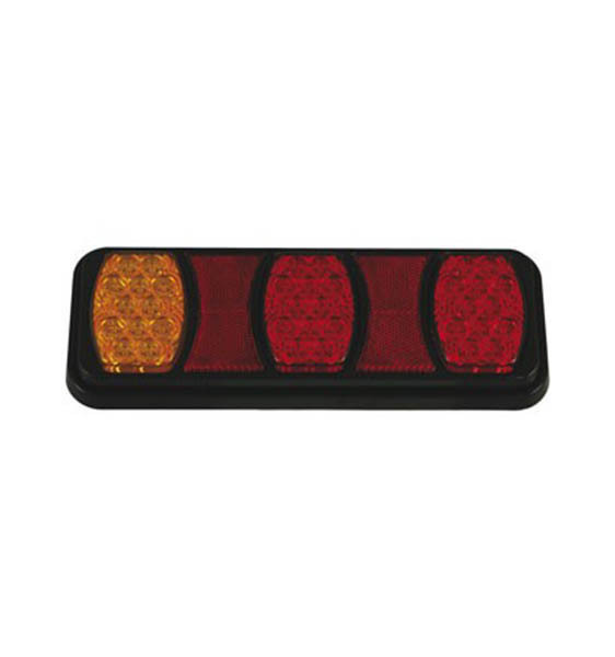 Roadvision LED Rear Combination Lamp BR80 Series 10-30V Stop/Tail/Ind IP67 288 x 107mm Triple Pod Surface Mount Blister Pack