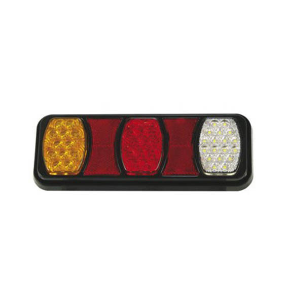 Roadvision LED Rear Combination Lamp BR80 Series 10-30V Stop/Tail/Ind/Rev IP67 288 x 107mm Triple Pod Surface Mount Blister Pack