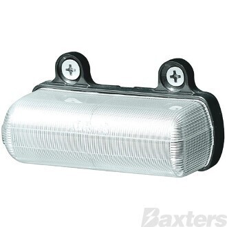 LED Licence Plate Lamp 10-30V Rect 81 X 41mm Top Mount Opaque Body