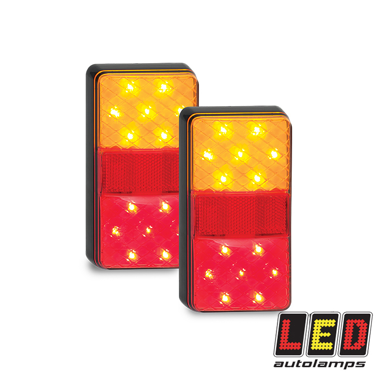LED Autolamps Trailer Lights - 150 Series - Twin Pack - 12VDC