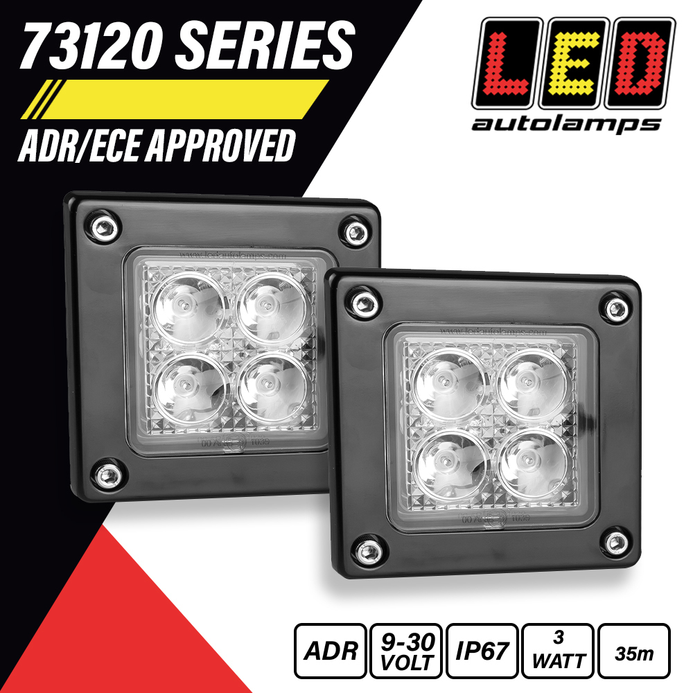 x2 LED Autolamps Recessed Mount Flood Lamp 73120 Series