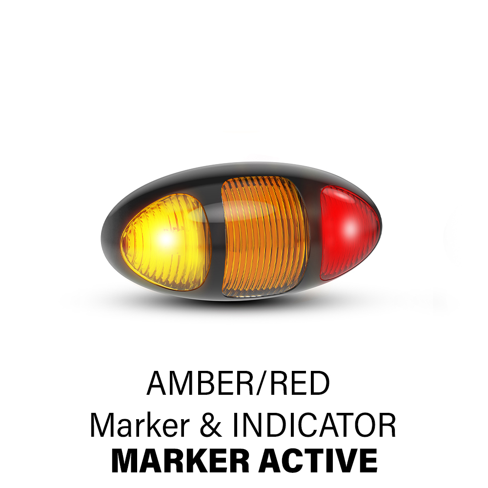 97 Series Amber/Red Marker with Indicator