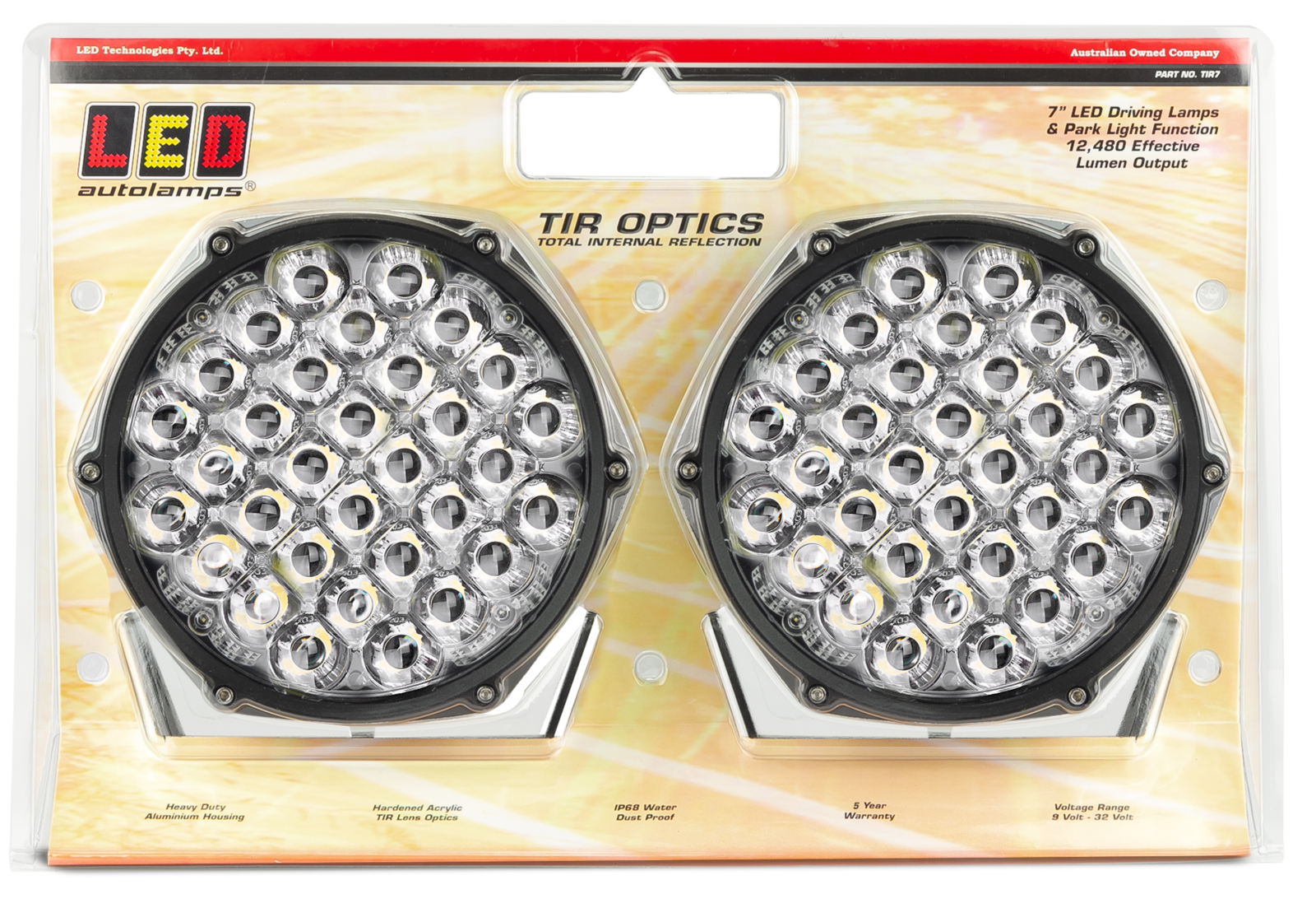 7 Inch LED Autolamps TIR OPTICS Driving Lights 