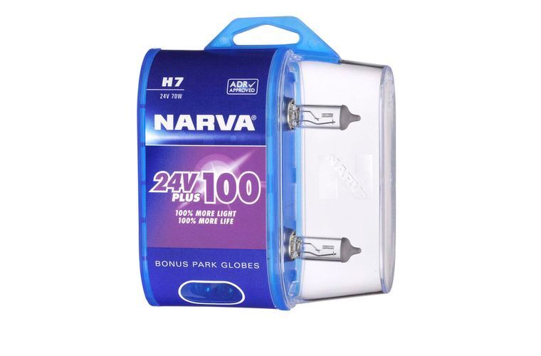 H7 24V 70W PLUS 100 LONG LIFE HEADLIGHT GLOBES (BL2) - NARVA Part No. 48730BL2
