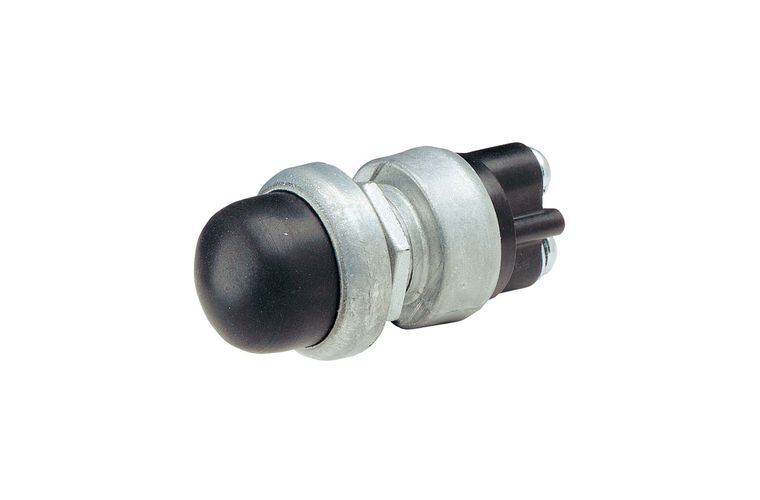 Momentary (On) Heavy-Duty Push Button Switch with Waterproof Neoprene Boot - NARVA Part No. 60033BL