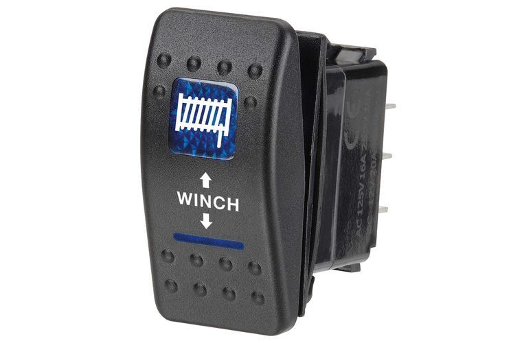 12V Illuminated Momentary (On)/Off/Mom(On) Sealed Rocker Switch with