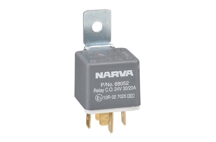 24V 30A/20A CHANGE-OVER 5 PIN RELAY WITH RESISTOR - NARVA Part No. 68052
