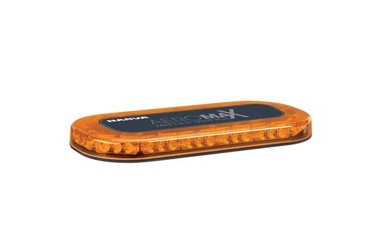 12/24 Volt Aeromax Mini LED Light Box (Amber) Flange Base with Amber Lens - NARVA Part No. 85014A
