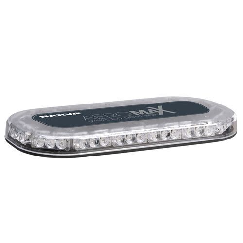 12/24 Volt Aeromax Mini LED Light Box (Amber) Flange Base with Clear Lens - NARVA Part No. 85014AC
