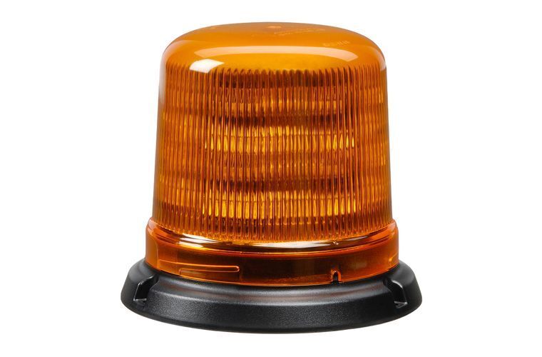 Narva Eurotech LED Strobe/Rotator Light (Amber) 6 Selectable Flash Patterns, Flange Base - NARVA Part No. 85260A