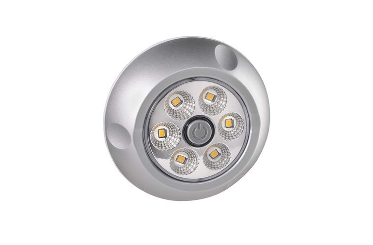 9-33V LED Interior Swivel Lamp with Off/On Switch with Silver Satin Finish - NARVA Part No. 87656S