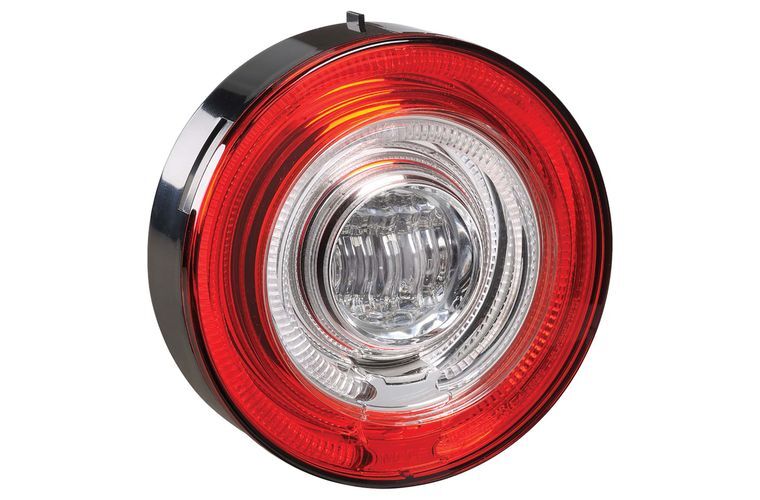 9-33V LED MODEL 57 REAR DIRECTION INDICATOR LAMP (AMBER) WITH TAIL RING (RED) - NARVA Part No. 95702