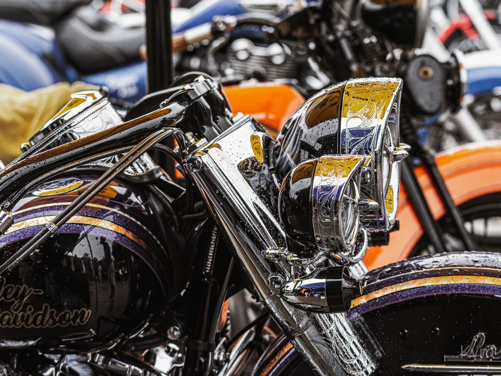Up close Harley Davidson