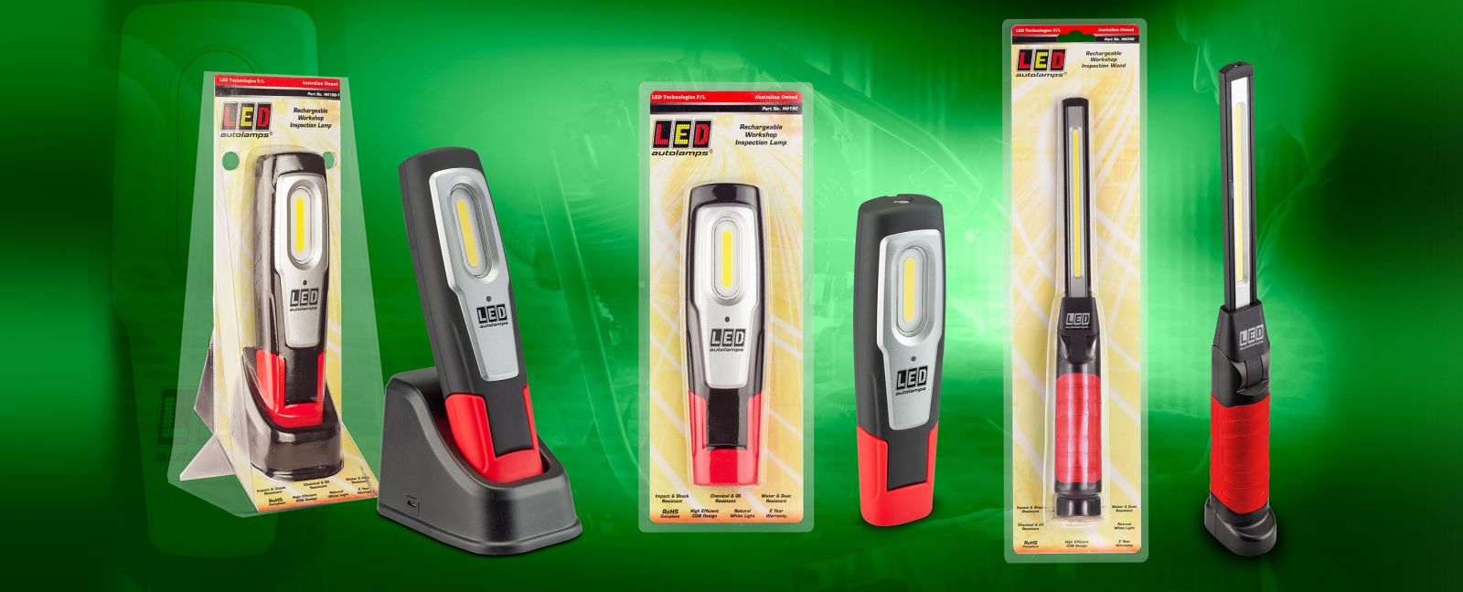 Workshop Tough, Rechargeable Inspection Lamps