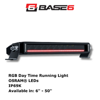 BASE6 Single Row LED Light Bar - with RGB Front Position Light