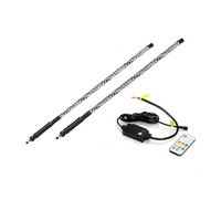 BASE6 Pair LED Whip Antennas - RGB 4ft