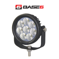 BASE6 Driving Light, Stud Mount, Flood Cover