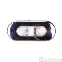 Clearance Light LED Amber BR10 Series 10-30V 75x32x11mm Clear Lens Fixed Mount 0.5m Cable