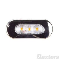 Clearance Light LED Red BR10 Series 10-30V 75x32x11mm Clear Lens Fixed Mount 0.5m Cable