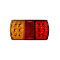 Roadvision LED Rear Combination Lamp 10-30V Stop/Tail/Ind/Ref Surface Mount 150 x 80mm Single Blister