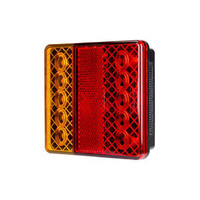 Roadvision LED Rear Combination Lamp 10-30V Stop/Tail/Ind/Ref/Lic Surface Mount 100 x 100mm Single Blister with Lic