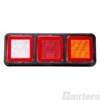 LED Triple Combination Lamp 10-30V Stop/Tail/Ind/Rev 274x100x35 Glow Park