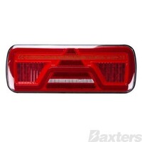 LED Combination Lamp LHS 10-30V Stop/Tail/Ind/Rev/Fog/Ref 360x135x36mm Sequential Indicator Glow Park