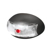 Roadvision 10-30V 2 Red LED Oval 60 X 37MM Clear Lens Black Base 0.5MT Cable Blister Pack