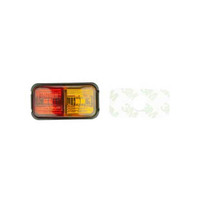 Roadvision Clearance Light LED Red/Amber BR7 Series 10-30V 50x25mm Red/Amb Lens Self Adhesive Mount 0.5m Cable Twin Pack