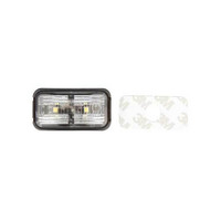 Roadvision Clearance Light LED White BR7 Series 10-30V 50x25mm Clear Lens Self Adhesive Mount 0.5m Cable Twin Pack