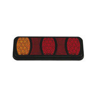 Roadvision LED Rear Combination Lamp BR80 Series 10-30V Stop/Tail/Ind IP67 288 x 107mm Triple Pod Surface Mount Blister Pack