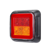 Roadvision LED Rear Combination Lamp 10-30V Stop/Tail/Ind Surface Mount 80x80mm Twin Pack Glow Park Lamp
