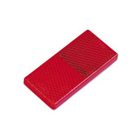 Roadvision Reflector Red Rect. BRREF Series Self Adhesive 65 x 30 x 8mm Twin Pack