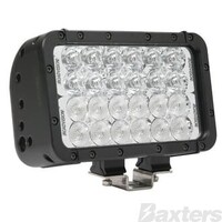 LED Work Lamp Dual Flood/Spot Rect 9-32V 24 LED IP68 4320lm 72W Black Housing