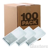 Reflector Adhesive White Rect 65 x 30 x 8mm Bulk Pack of 100