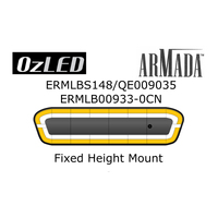 Armada Light Bar, 48" Amber/ White, Build # QE009035 C/W Gutter Mount Brackets