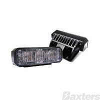 LED Strobe Module White Hood Mount 11-30V 3 LED 3W 12 Function
