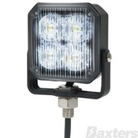 LED Strobe Module White Square Pendant 10-30V 4 LED 4W IP67 19 Function U Bkt Adjustable