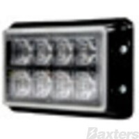 LED Strobe Module Red/Blue Surface Mount 10-30V 8 LED 19 Function Black Base
