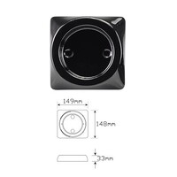 102 Series Black Single Surface Mount Base - LED Autolamps