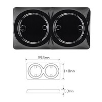 102 Series Black Twin Surface Mount Base - LED Autolamps