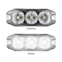 120033 Series White Emergency Lamp, 11 Flash Patterns with Sync Wire - LED Autolamps