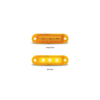 16 Series Marker Light, Slimline, Amber - LED Autolamps