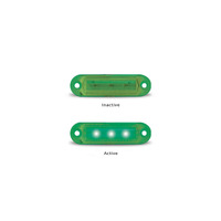 16 Series Marker Light, Slimline, Green - LED Autolamps