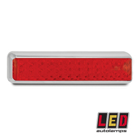 200 Series Single Function Brake & Tail Light, Chrome - Multi-Volt - LED Autolamps